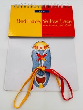 Red Lace, Yellow Lace Mark Casey Learn Tie Shoes Educational Life Skills Teacher